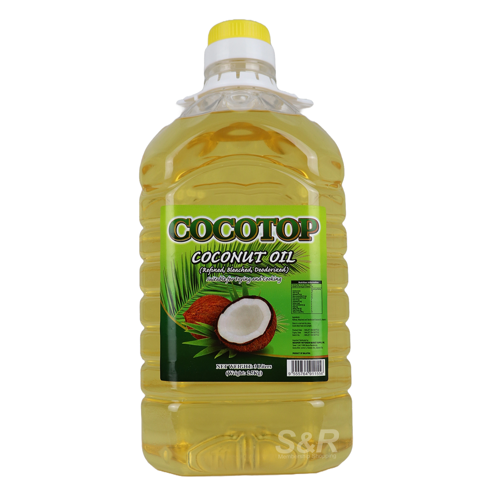 Cocotop RBD Coconut Oil 3L